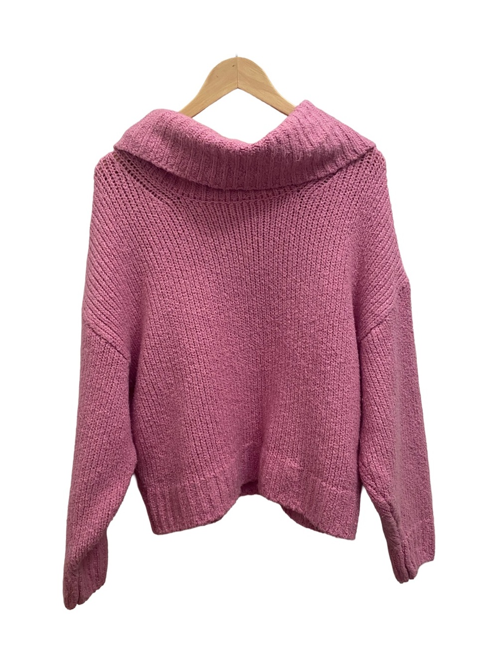 Pilcro by Anthropologie | Pink Chunky Knit Drop Shoulder Sweater